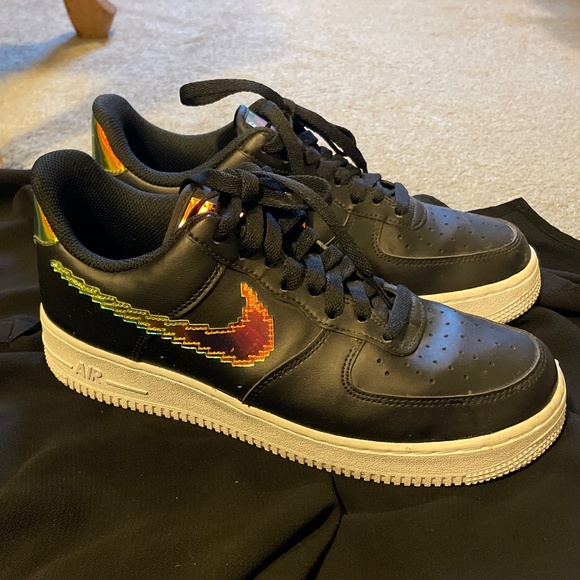 Nike Other - Nike Air Force 1 Low - Iridescent Pixel Swoosh Black